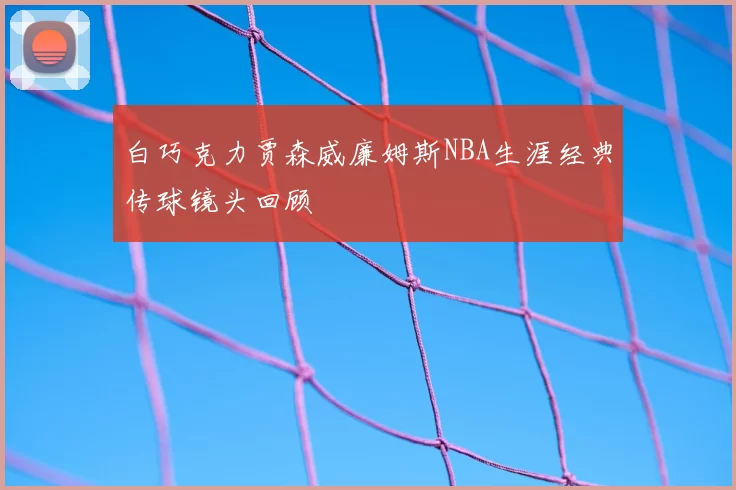 白巧克力贾森威廉姆斯NBA生涯经典传球镜头回顾